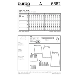 6682 Burda Naaipatroon | Rok in variaties