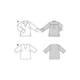5665 Burda naaipatroon - Blouse in variatie