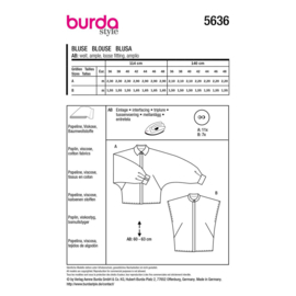 5636 Burda naaipatroon - Blouse in variatie
