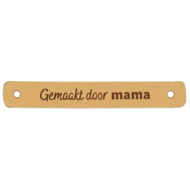 Gemaakt door mama leather label - Durable