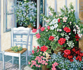 Terrace with Flowers | aida telpakket | Luca-S