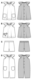 9435 Burda Patroon - Combinatie: jurk, broekpak en shirt met broek
