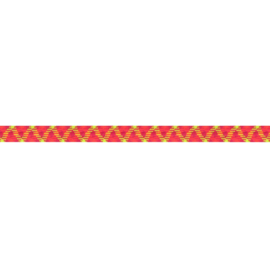 Geel/ roze zigzag elastiek 10mm