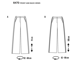 6470 Burda Naaipatroon  | Broek in variaties