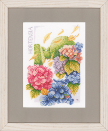 Hydrangea Power Evenweave Marjolein Bastin Lanarte Telpakket