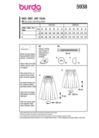 5938 Burda Naaipatroon | Rokken in variatie