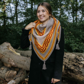 Autumn Mosaic Shawl Tortora - Durable