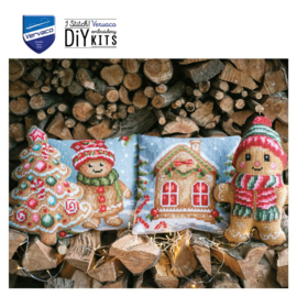 Christmas tree - kruissteekvormkussen met rug - Vervaco