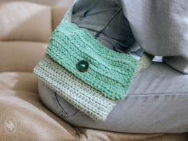 Seafoam Clutch Bag Crochet Durable Cosy & Velvet
