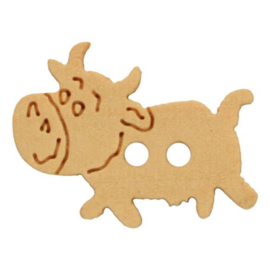 15x10mm Cow Wooden Button
