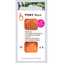 Black tapestry Needles No. 24 - Pony