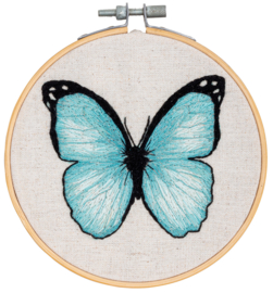 Blue Butterfly | modern embroidery kit | Daffy's DIY