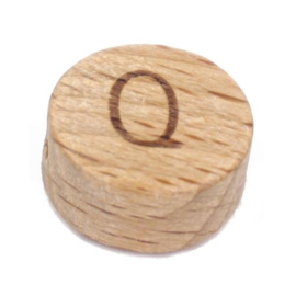 Houten letterkraal Q