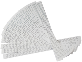 25 Code kaarten Blanco voor naald- en garenhouder Pako