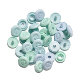 9mm knoopjes Color Snaps  Baby blauw/ mint