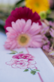 Boeket klassieke bloemen Aida loper Vervaco