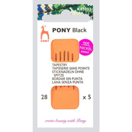 Black tapestry Needles No. 28 - Pony