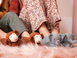 Animal Slippers Crochet Durable Cosy