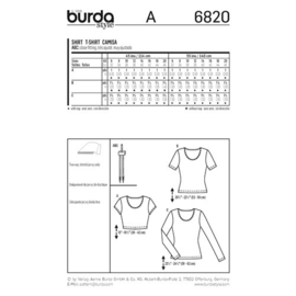 6820 Burda Naaipatroon | T-Shirt, Croptop en Trui