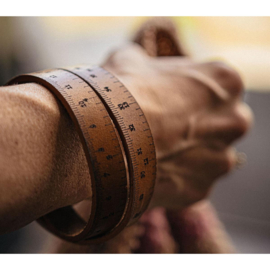Whisky Fibi Handgemaakte leren liniaal armband - MUUD
