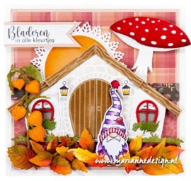 Sitting Gnome | Clear stamp & Snijmal | Marianne design