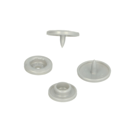 Silver Grey Glossy Color Snaps Press Fasteners
