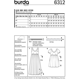 6312 Burda Naaipatroon | Jurk in variaties