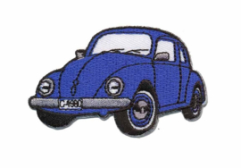 Blauwe Volkswagen Kever klein Opstrijkbare Applicatie