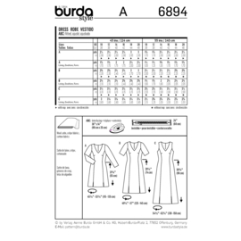 6894 Burda Patroon | Jurk in variaties