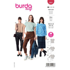 5961 Burda naaipatroon - Blouse in variatie