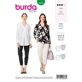 6278 Burda naaipatroon - Blouse in variatie