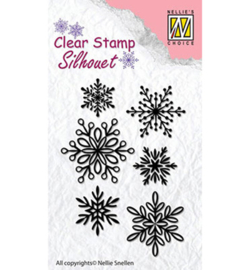 6 Snowflakes | Clear stamp | Nellie's Choice