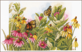 Butterflies & Cornflowers Evenweave Lanarte