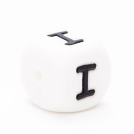 I 12mm Silicone Letter Bead