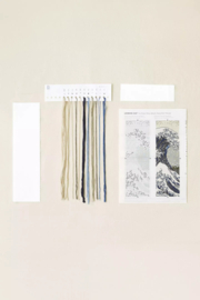 The Great Wave British Museum Aida Bookmark Cross Stitch Kit DMC