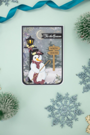 Winter blessings | Vintage Snowman | Clear acrylic stamp | Crafter's Companion