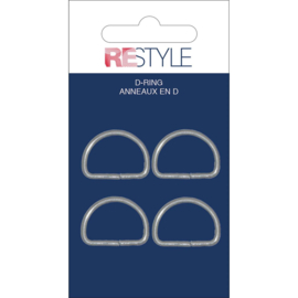 20mm 010 zilveren d-ringen - ReStyle