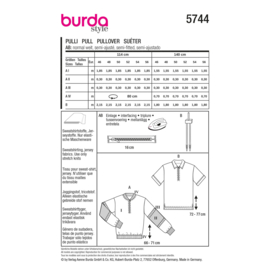 5744 Burda Patroon - Pullover in variatie