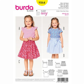 9364 Burda Naaipatroon - Shirt en Rok in variaties