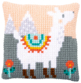 Lovely Llama Canvas Cushion Vervaco