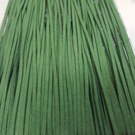 721 Green with Glitter 3mm/0.1" Faux Leather String  p.m. / per 3.3 feet