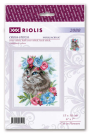 Cat in Flowers Aida Riolis Telpakket