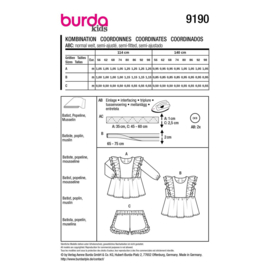 9190 Burda naaipatroon - Korte broek & Shirt in variatie