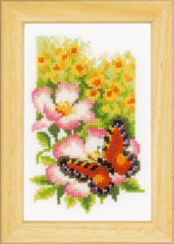 Butterflies & Flowers set of 3 Vervaco Minature