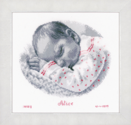Slapende Baby Aida Telpakket | Vervaco 