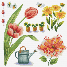 Garden Sampler 1  Voorbedrukt Borduurpakket Needleart World