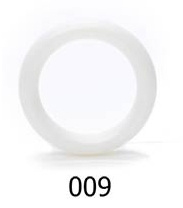 Witte plastic ringen 40mm