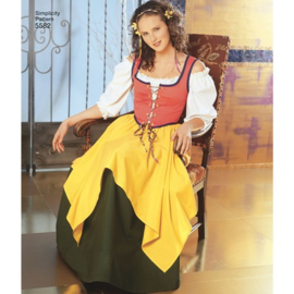 5582 DD Simplicity Sewing Pattern | Misses' Renaissance Costumes 30-36