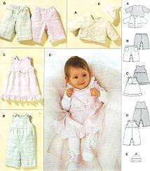 9831  Naaipatroon | Combinaitie: babykleding in variaties