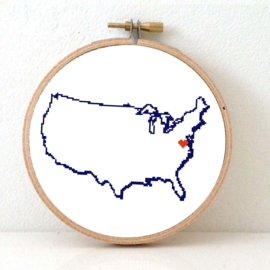 USA Cross Stitch Pattern 